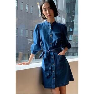 Who What Wear Belted Denim 2X Button-Up Shirtdress NWT